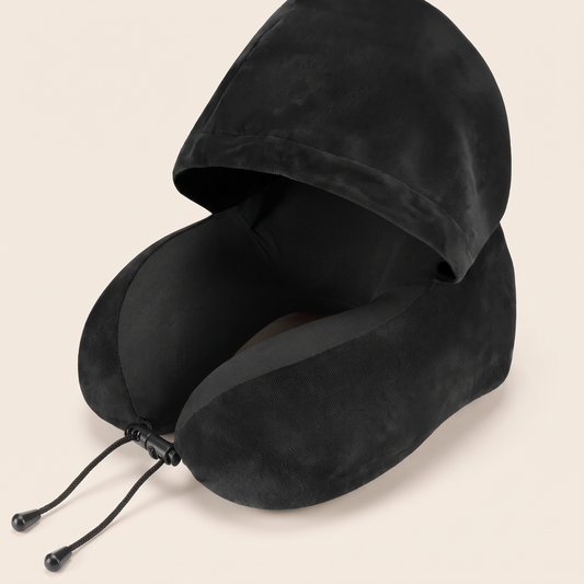 Piumora oreiller de voyage cocon 360 noir packshot